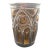 Vintage Baroque Brass Caged Amber Blown Bubble Glass Sconce For Sale
