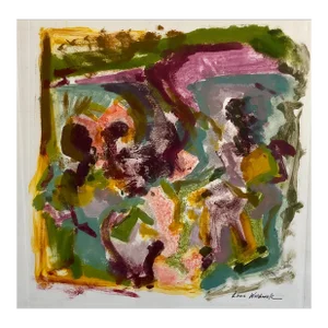 Louis Wolchonok, Abstract Expressionist Oil Painting Modern Pastel Monoprint WPA Jewish Artist