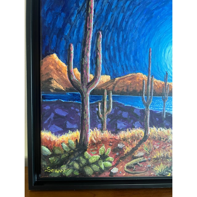 Desert Moonlight – Original Oil Painting by Steve Schaaf For Sale - Image 4 of 9