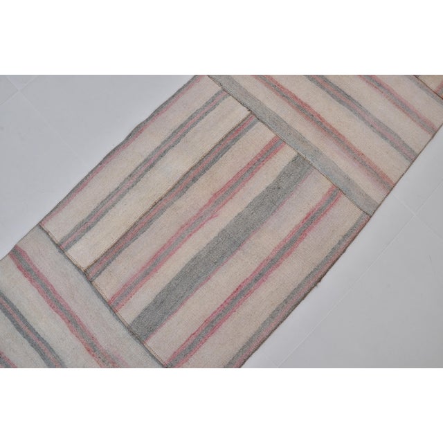 Vintage Organic Handwoven Vintage Runner For Sale - Image 4 of 9