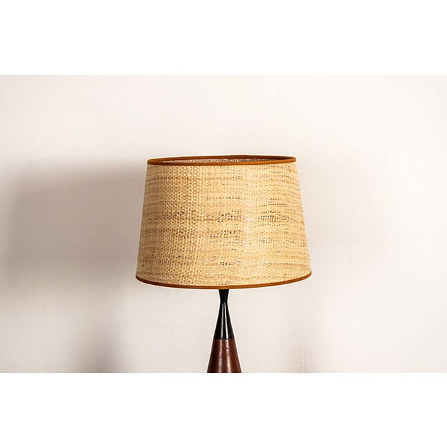 Large Danish Keel-Shaped Table Lamp in Teak and Ebony from Fog & Morup 1960s For Sale - Image 14 of 15