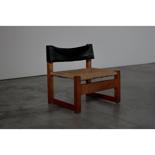 Vintage Dutch Low Chair with Rush Seating, 1960s For Sale - Image 11 of 14