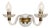 Mid-Century Murano Glass & Brass Two-Arm Wall Sconces, 1960s, Set of 2 For Sale