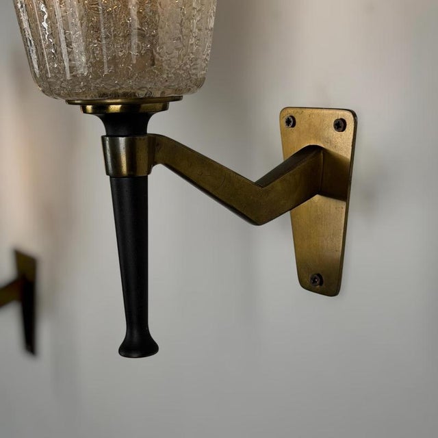 Large Murano Sconces attributed to Archimede for Seguso Vetri D Arte, 1940s, Set of 2 For Sale - Image 13 of 18