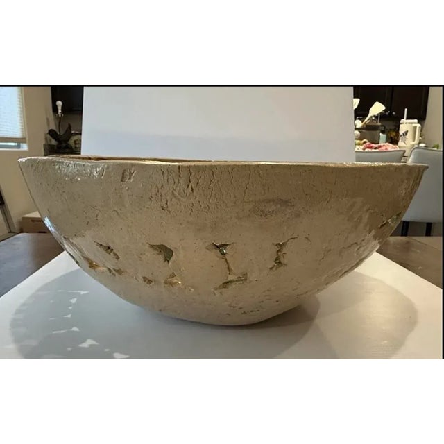 Large Handbuilt Studio Pottery Bowl by Karen Kappell – Sculptural Abstract Ceramic Art For Sale In Phoenix - Image 6 of 12