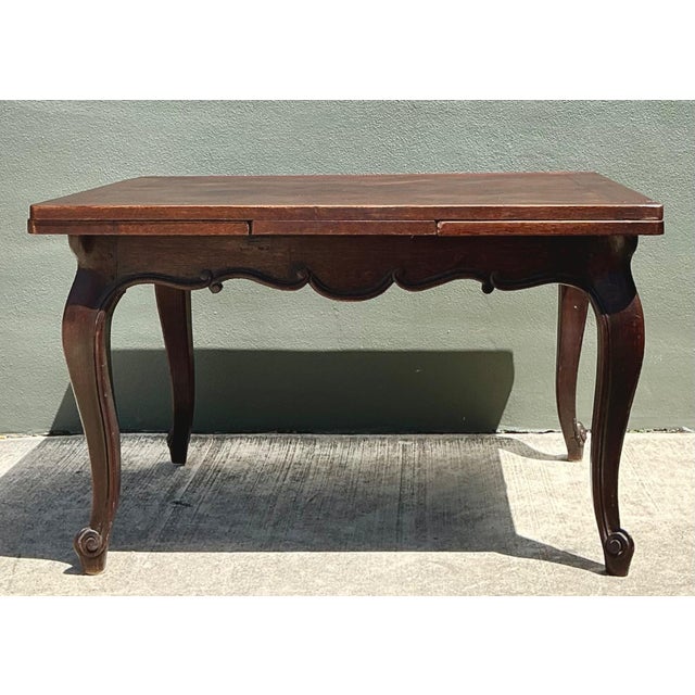 Vintage Herringbone Extendable Dining Table For Sale - Image 10 of 18