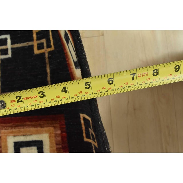 Fine Gabbeh Runner 3’2” X 15’2” Black Wool Contemporary Hand-Knotted Rug For Sale - Image 12 of 14