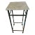 Late 20th Century Square Marble Painted Solid Iron Metal Side Table With Removable Beveled Marble Top For Sale