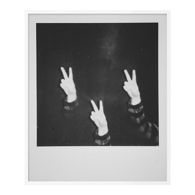 Polaroid Peace by Annie Spratt, Art Print in White Frame, Small For Sale