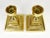 Vintage Square Base Brass Short Candlestick Candle Holders - a Pair For Sale - Image 4 of 7