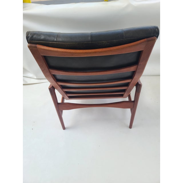 IB Kofod Larsen for OPE solid 1960s Teak Danish Leather Orenas Lounge Chair in excellent vintage condition. Very sturdy...