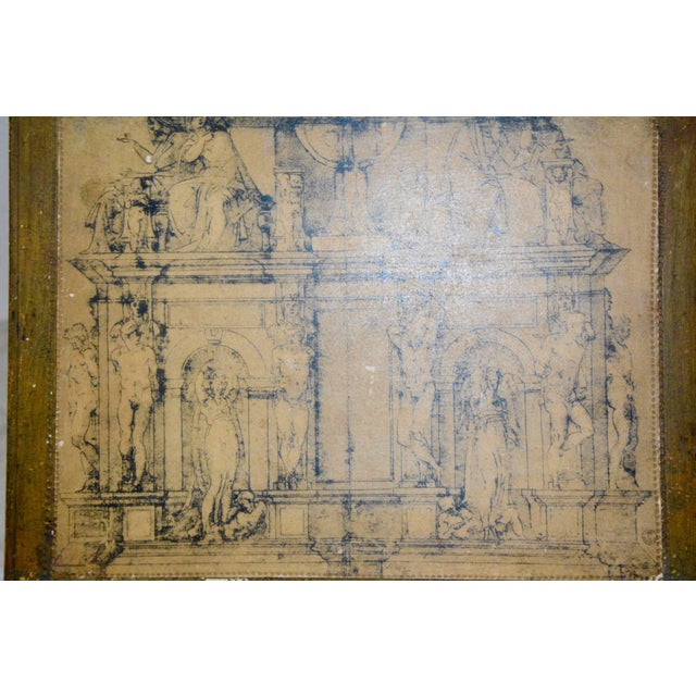 Wood Italian Gilt Jewelry Box With Graphics For Sale - Image 7 of 8