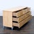 Contemporary Alf Italia Contemporary 6-Drawer Geometric Wood Dresser For Sale - Image 3 of 9