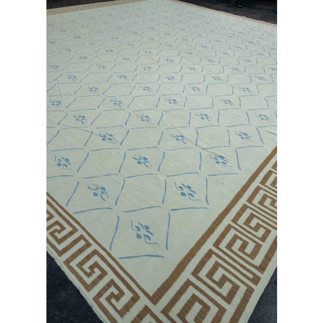 Turkish Kilim Oriental Handmade Flatweave 18'4" x 19'3" #18014 For Sale - Image 4 of 8