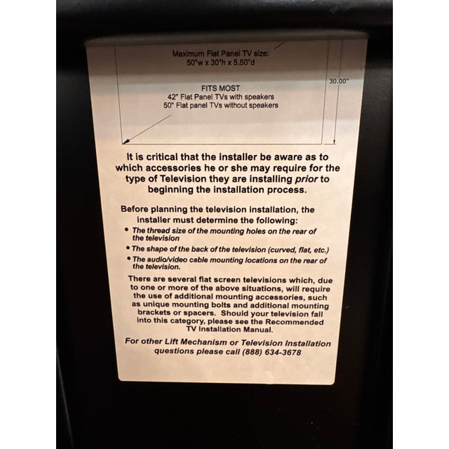 Walt Disney Signature for Drexel Heritage Flat Panel Screen Lift Console For Sale - Image 13 of 15