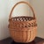 Mid-20th Century Round European-Style Basket With Openweave Border For Sale - Image 11 of 11