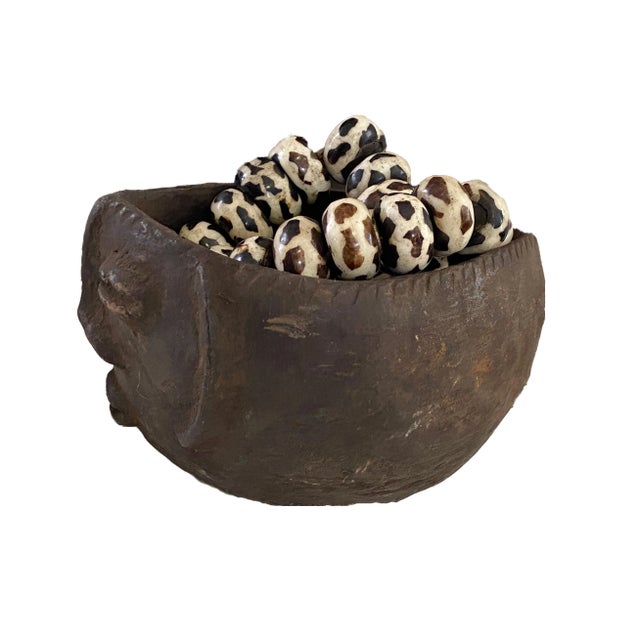 Wood African Kuba Wooden Cup Figural Head For Sale - Image 7 of 8