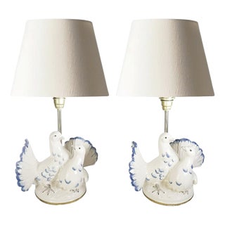 Vintage Ceramic Table Lamps, France, 1970s, Set of 2 For Sale