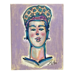 Contemporary Art Original Figurative Woman in Vintage Hat
