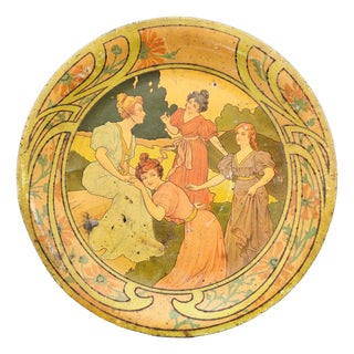 Art Nouveau Tin Plate, 1920 For Sale