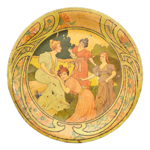 Art Nouveau Tin Plate, 1920