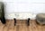 White Mid-Century Modern Italian Coffee Table in Carved Walnut with Oval White Marble Top, 1950s For Sale - Image 8 of 9