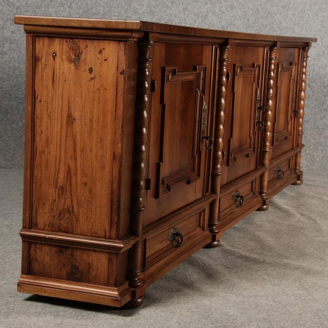 Antique Renaissance Early Baroque Half Cabinet, 1700s For Sale - Image 16 of 18