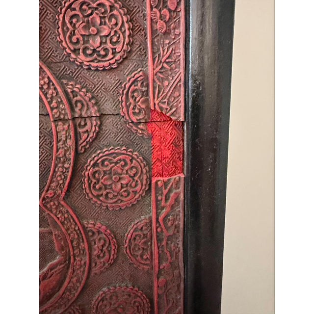 Chinoiserie Late 20th Century Chinese Wall Hanging Panel For Sale - Image 3 of 6