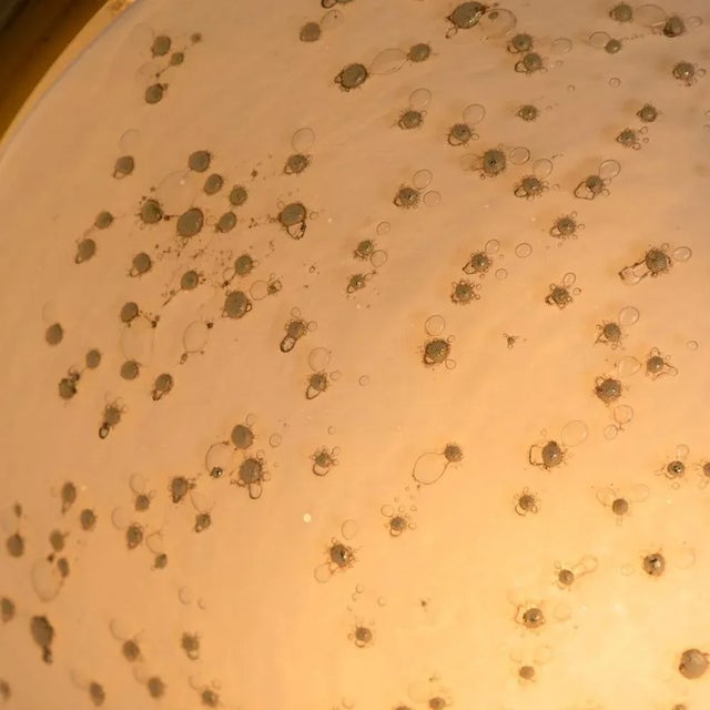 Vintage German Speckled Milk Glass Flush Mount from Peill & Putzler, 1970s For Sale - Image 4 of 12