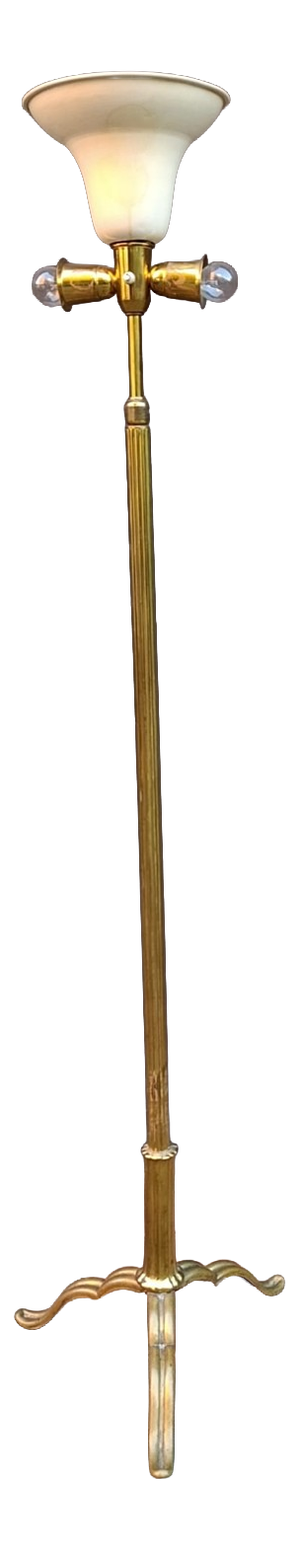 Brass Floor Lamp, 1940s
