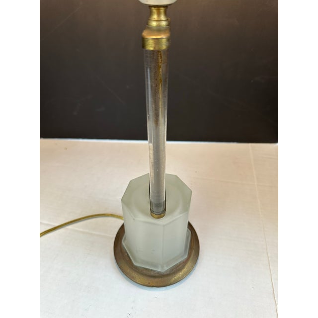 Vintage Neoclassical Glass Rod Table Lamp For Sale In New York - Image 6 of 10