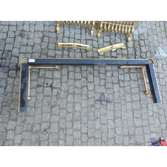 Metal Vintage English Brass Fireplace Set, 1970s For Sale - Image 7 of 10
