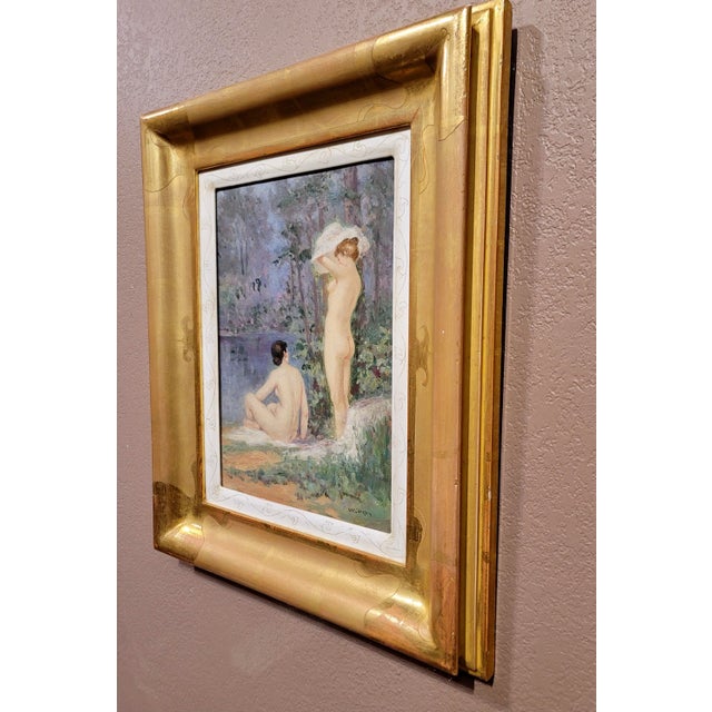 William Franklin Jackson -Female Bathers in a Wooded Lake -Oil Painting For Sale - Image 9 of 10