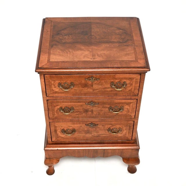 Antique Burr Walnut Chest of Drawers, 1880 For Sale - Image 6 of 10