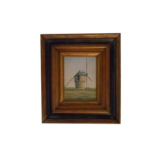 P.Decante Windmill Oil Painting For Sale