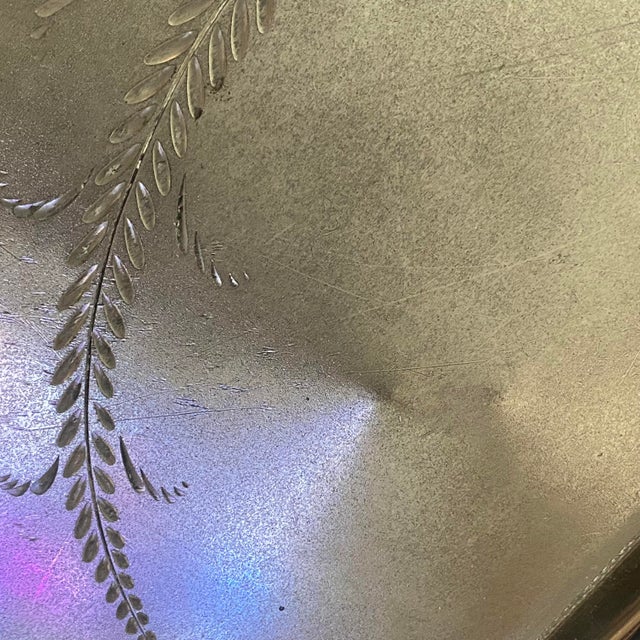 Antique Ornate Silver Plated Tray by Aurora S. P. Mfg. Co. 1869-1919 For Sale - Image 16 of 16
