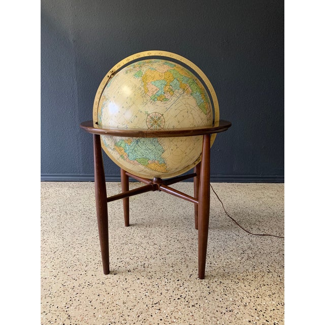 20" Illuminated Floor Standing Globe "Heirloom by Replogle For Sale - Image 10 of 13