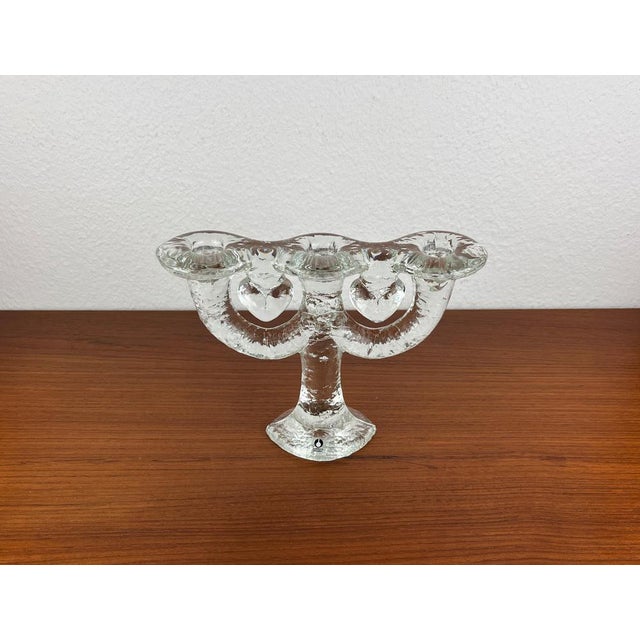 Vintage Swedish Glass Candleholder from Pukeberg, 1970s For Sale - Image 10 of 17