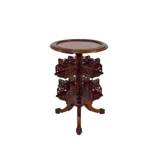 Japanese Bookcase Pedestal Table attributed to Gabriel Viardot, France, 1880s For Sale