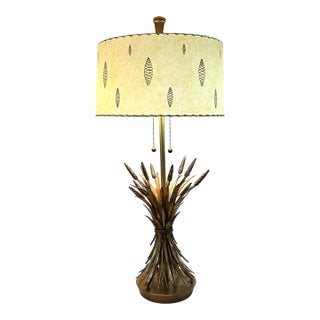 Mid-Century Italian Sheaf of Wheat Gilt Table Lamp by the Marbro Lamp Co For Sale