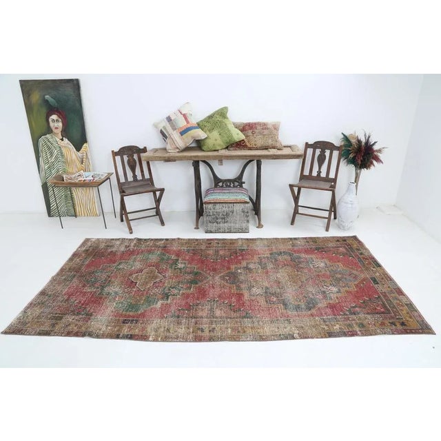 Vintage Natural Faded Rug For Sale - Image 17 of 18