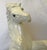 Mid Century Vintage Cast Ceramic Rearing White Mustangs With Glass Eyes- A Pair For Sale - Image 12 of 18