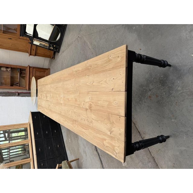Wood Large Communal Table in Wood For Sale - Image 7 of 15