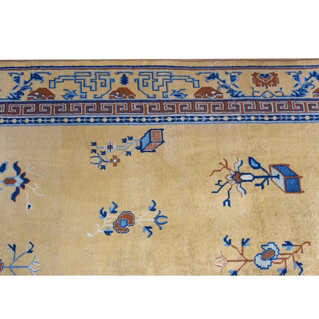 Textile Early 20th Century Chinese Peking Rug For Sale - Image 7 of 15