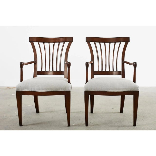 John Hall John Hall Design Slat Back Dining Armchairs - Set of 6 For Sale - Image 4 of 13