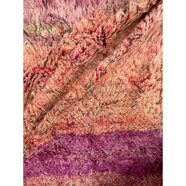 Vintage Beni M’Guild Moroccan Rug – Large Blush and Terracotta Handwoven Wool Carpet For Sale - Image 10 of 12
