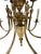 Impressive vintage twelve-light chandelier crafted in solid brass with a beautifully scaled two-tier form and gracefully...
