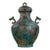 Archaistic Chinese Bronze Lidded Hu Vase With Dragon Handles and Long Inscription For Sale