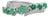Hallmarked 925 Silver Natural 1.26 Ct Emerald & Diamond Wave Ring Size 6.5 For Sale