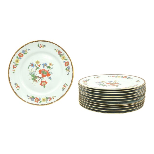 Set of Twelve Limoges Dinner Plates, France Circa 1970 For Sale